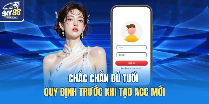 Chắc chắn đủ tuổi quy định trước khi tạo acc mới