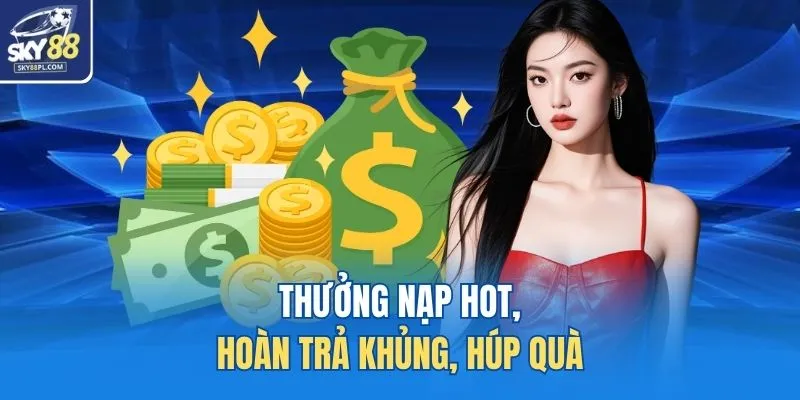 Thưởng nạp hot, hoàn trả khủng, húp quà